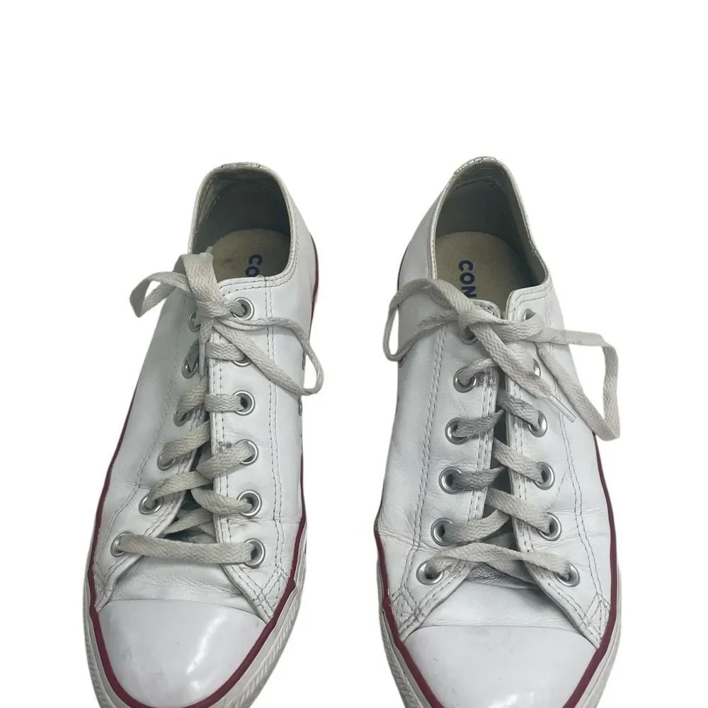 CONVERSE ALL STAR WHITE LEATHER SNEAKER MEN 7.5 WOMEN'S 9.5